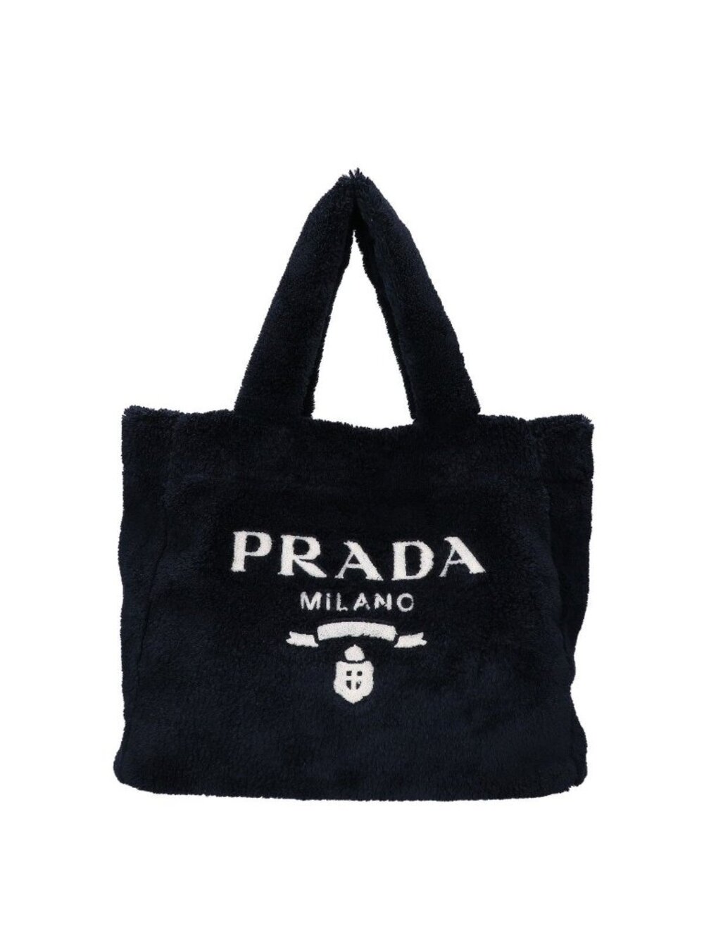 Prada Triangle Plate Front Logo Pile Terry